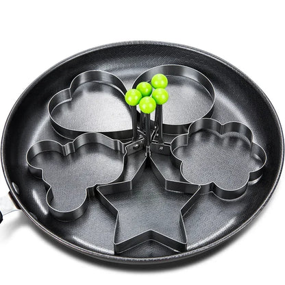 Nuevo molde de acero inoxidable para huevos fritos, forma de corazón, para hacer panqueques, para el desayuno, para hornear tortillas, herramientas de cocina, accesorios de cocina, gadget