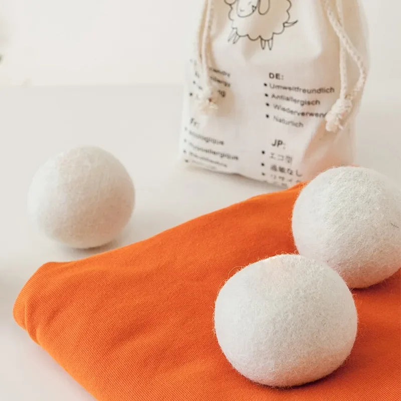 1/3/6PCS Wool Dryer Balls Fabric Virgin Reusable Softener Laundry 5cm Dry Kit Ball Practical Home Washing Balls Wool Dryer Balls