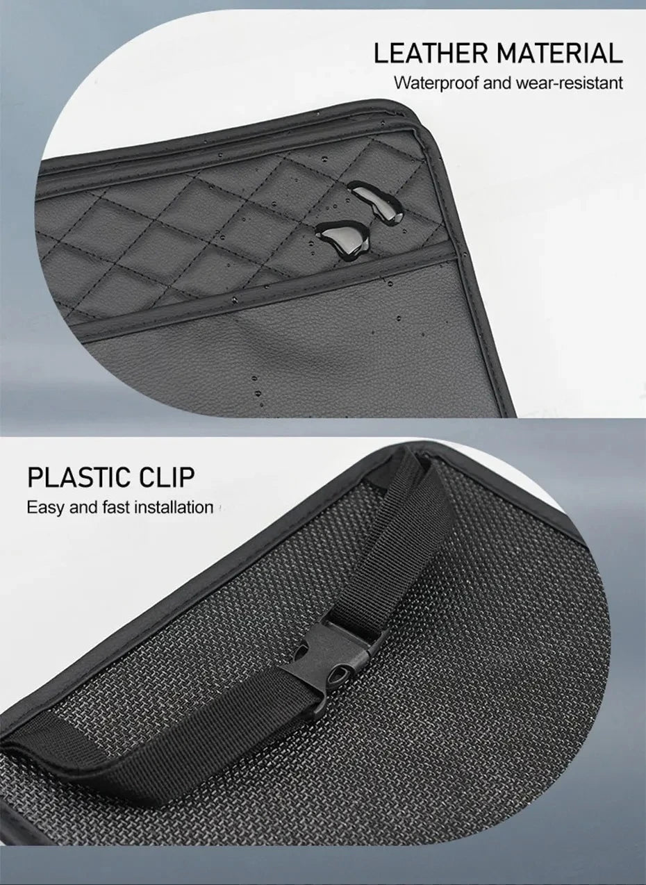 Car Seat Back Storage Box Universal Hanging Headrest Organizer Foldable Storage Pocket for Phone Umbrella Tissue Holder
