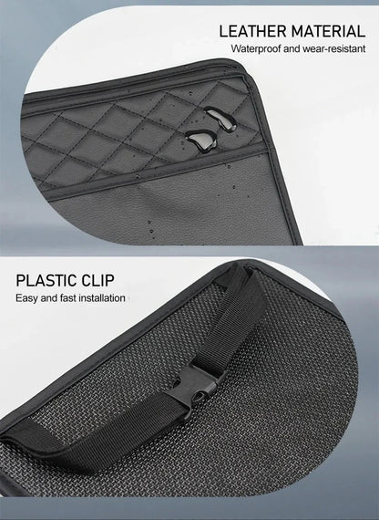 Car Seat Back Storage Box Universal Hanging Headrest Organizer Foldable Storage Pocket for Phone Umbrella Tissue Holder