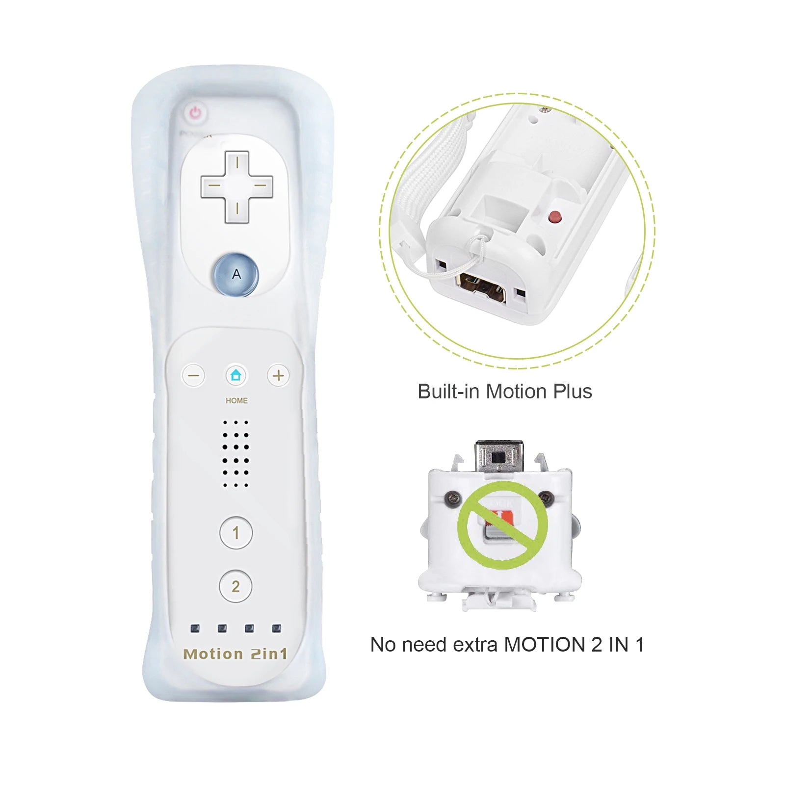 Controllers for Nintendo Wii/Wii U Left/Right 2in1 Motion Plus Controller Wireless Remote Control Gamepad Video Game Accessories