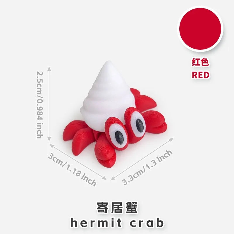 10/50pcs 3D Printed Simulation Toys Mini Animal Model Home Ornament  Cartoon Figure Birthday Gift Sets Decompression Kid Toy