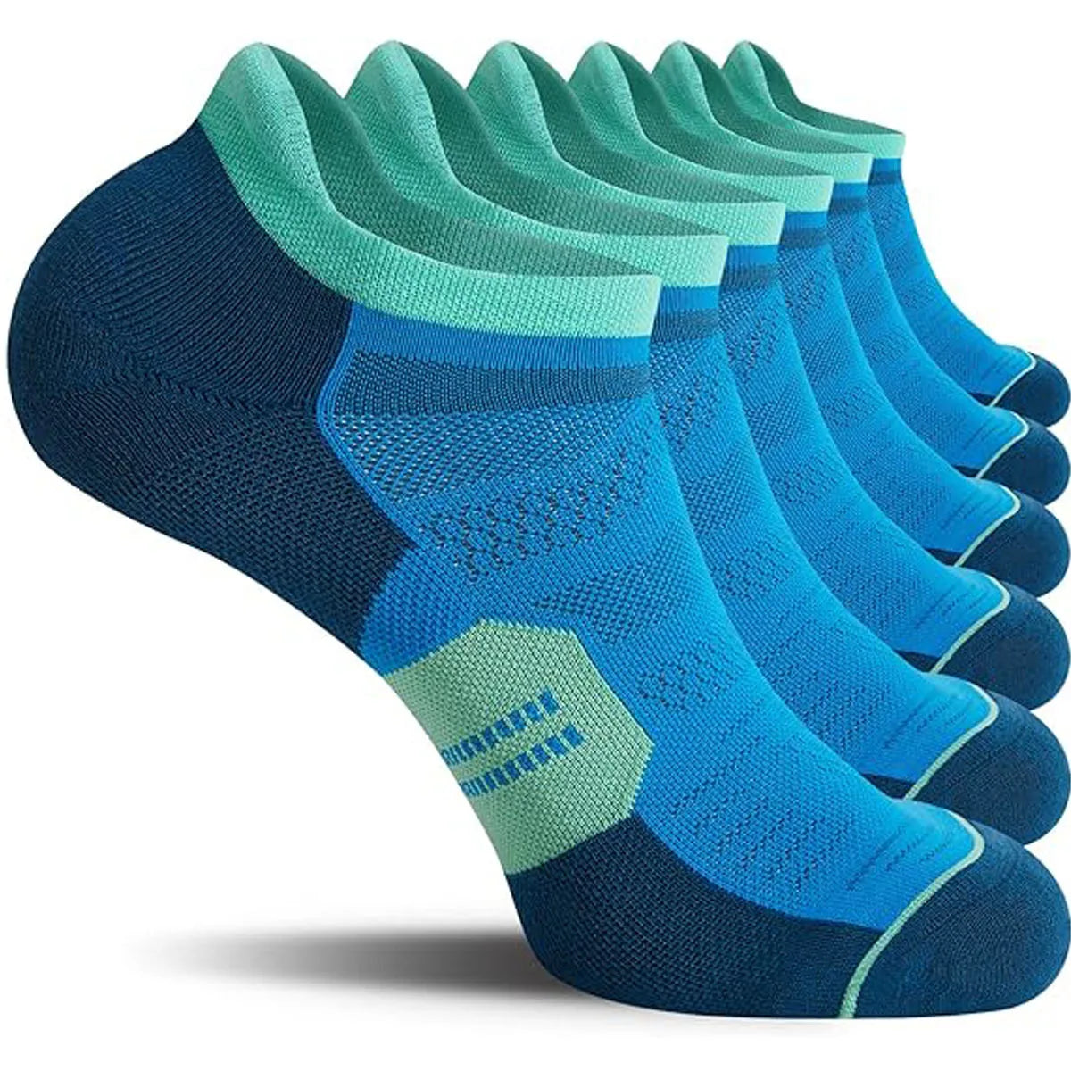 3/6 pairs of breathable and non slip invisible boat socks for men and women, ankle running socks, outdoor fitness socks