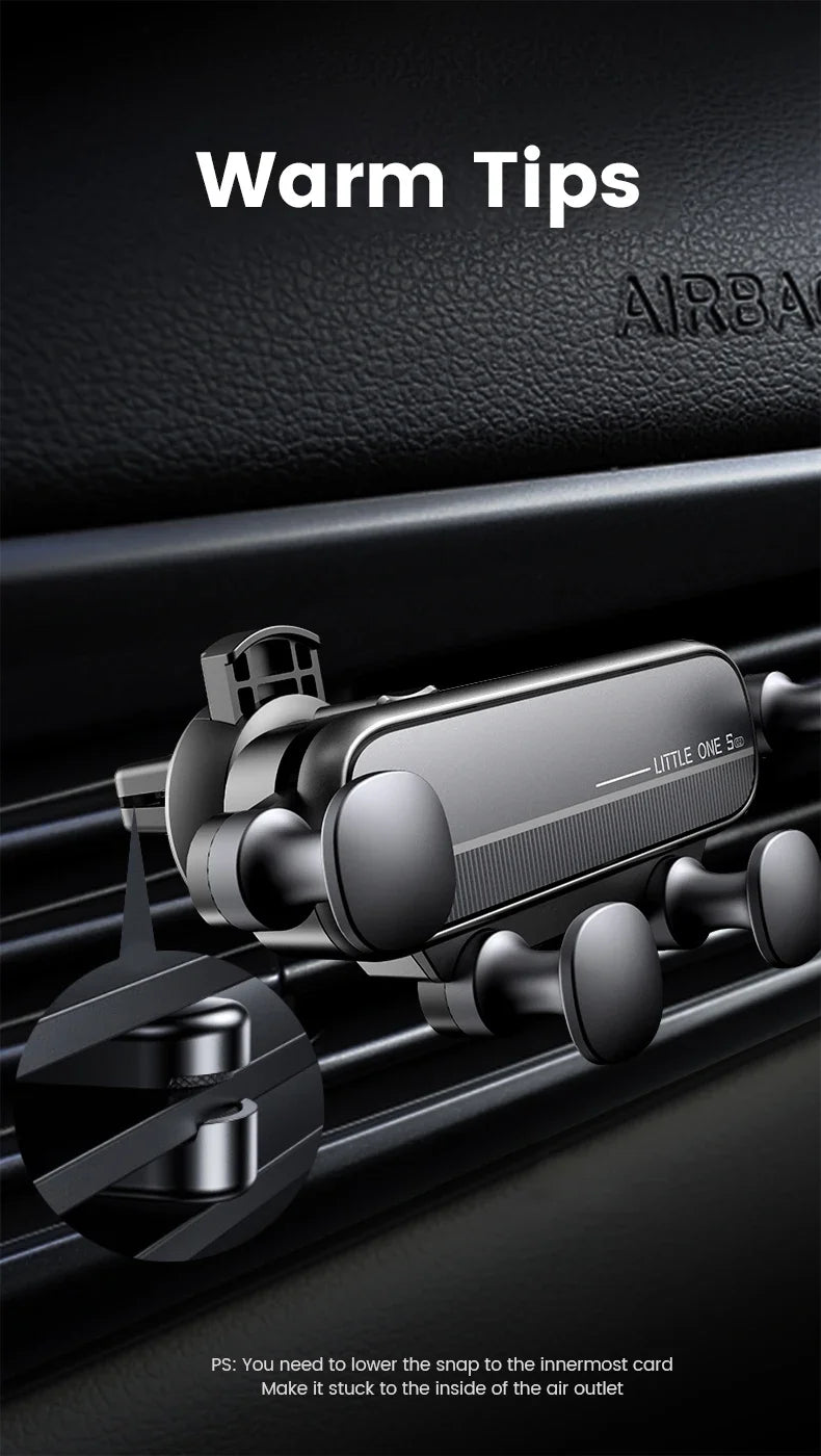 Gravity car phone holder air vent mount cell phone holder in car mobile support for iPhone 13 12 Xiaomi universal GPs stand