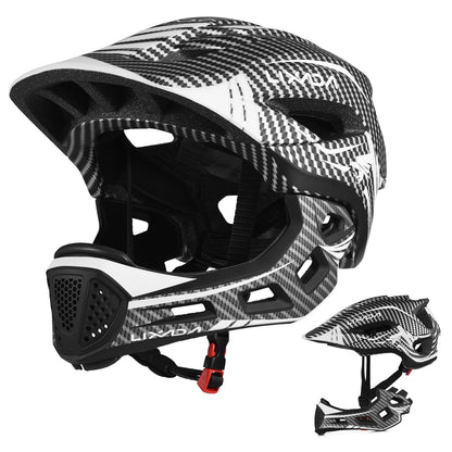 Lixada Kids Full Face Helmet Detachable Children Sports Safety Bike Helmet Protective Gear for Cycling Skateboarding Roller Skat