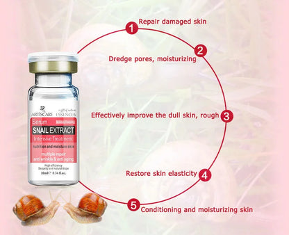 ARTISCARE Snail Essence 3pcs for Moisturizing and Nourishing Face Serum Skin Care Cream