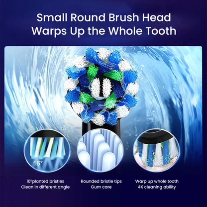 Cepillo de dientes eléctrico Oral B Pro 4 Ultra con rotación 3D, recargable, sensor de presión, 4 modos de cepillado y temporizador de 2 minutos.