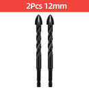 Cross Hex Tile Drill Bit For Glass Concrete Ceramic Tile Hole Opener Tunsten Carbide Hard Alloy Bits Set Tools 3 4 5 6 8 10 12mm