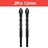 Cross Hex Tile Drill Bit For Glass Concrete Ceramic Tile Hole Opener Tungsten Carbide Hard Alloy Bits Set Tools 3 4 5 6 8 10 12mm