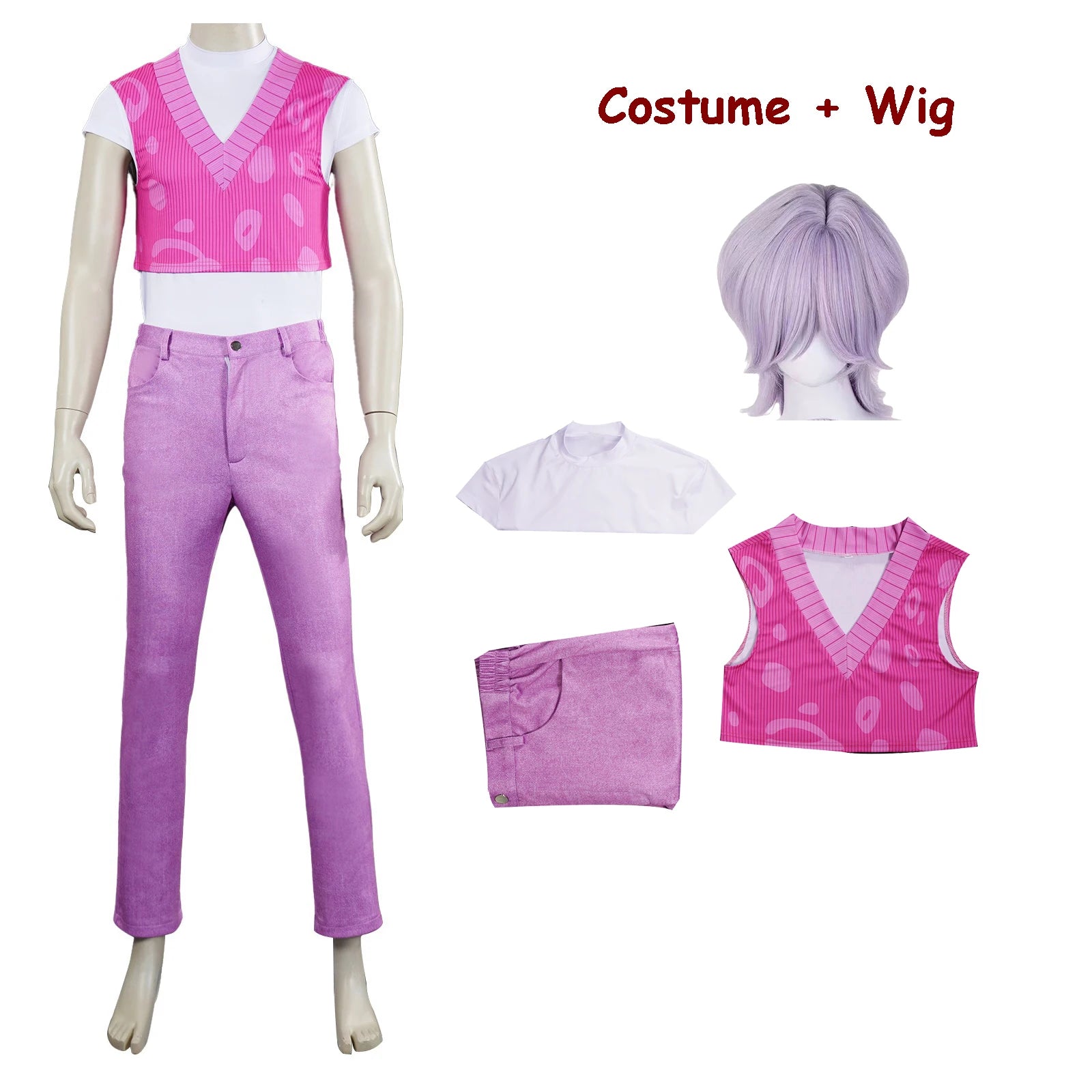 Saja Boys Mystery Cosplay Costume KPop Mystery Purple Wig Men Halloween Carnival Party Role Playing Suit Outfit For Kids