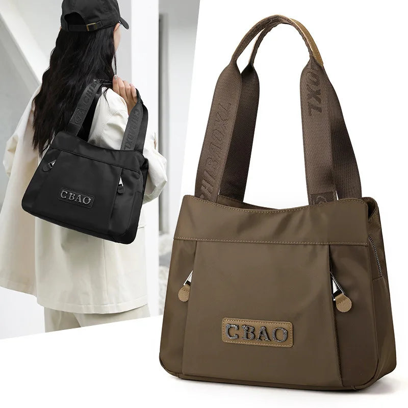 New Women's Bag Luxury Designer Oxford Cloth Handbag Women Shoulder Bag High Quality Fashion Solid Color Female Bags
