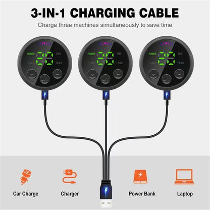 EMS Belt Massage Set Abdominal Fitness Device Intelligent Belt Full Body Muscle Stimulation Trainer USB Charging Version