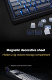 Teclado mecánico inalámbrico SKYLOONG GK104 Pro de tamaño completo con 3 modos, pantalla 2.0, 3 perillas, interruptor silencioso intercambiable en caliente, teclas PBT