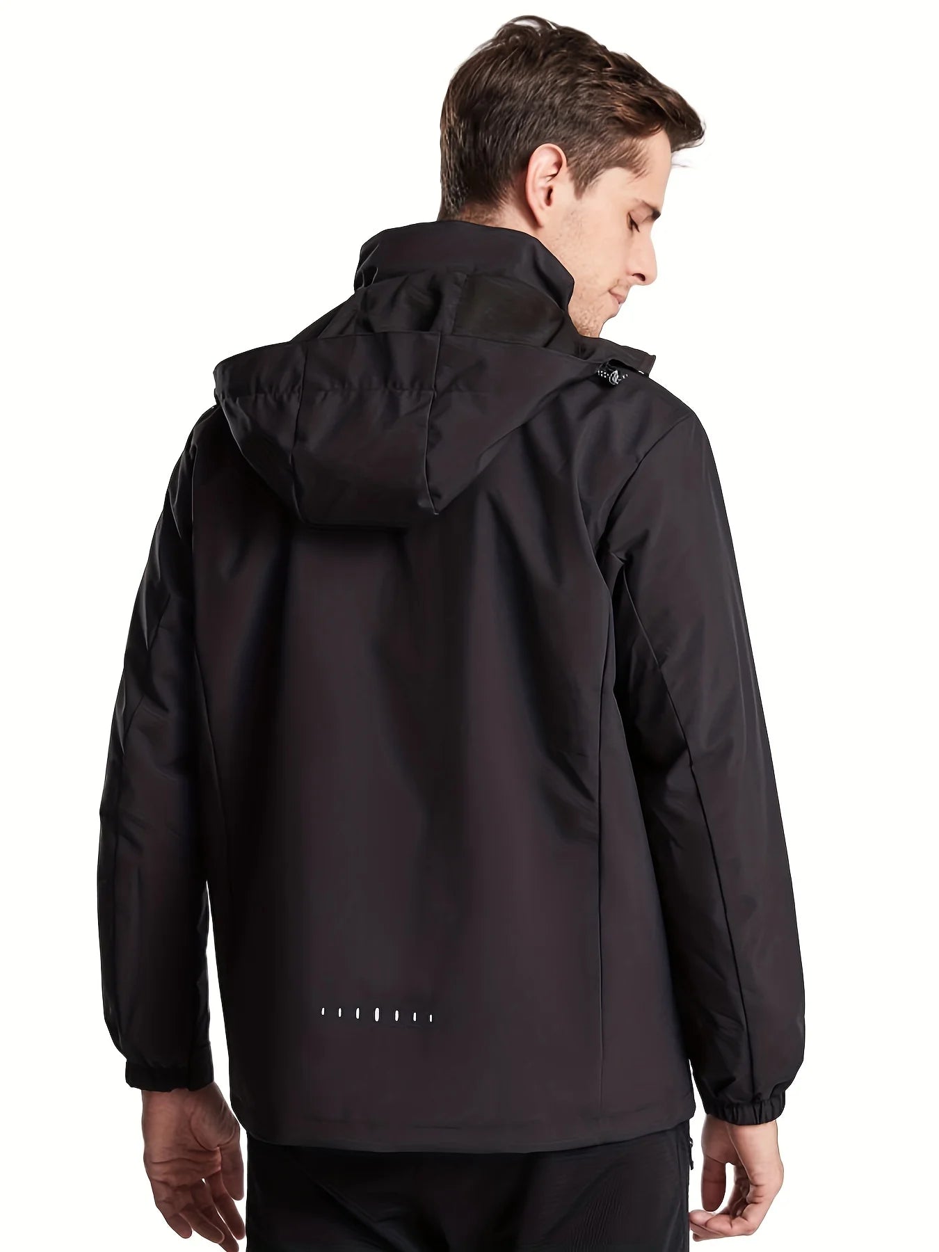 Men's Lightweight Waterproof Rain Jacket, Hooded Shell Outdoor Raincoat Hiking Windbreaker Jacket Coat