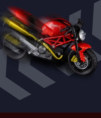 3pcs 1: 18 alloy+plastic car decoration off-road vehicle collection office model toy die-casting motorcycle simulation portable