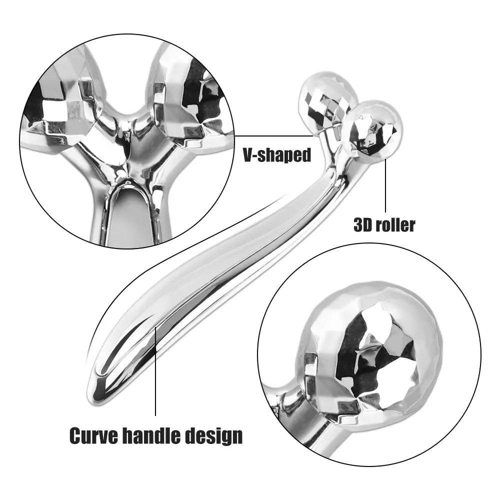 3D Face Rolling Massager Facial Lift Manual Roller Massager Y Shape 360 Rotating Wrinkle Remover Body Massager Skin Care Tools