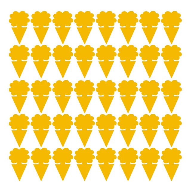 Papel adhesivo para atrapar insectos, trampa amarilla para moscas, moscas de la fruta y pulgones (40 unidades) 