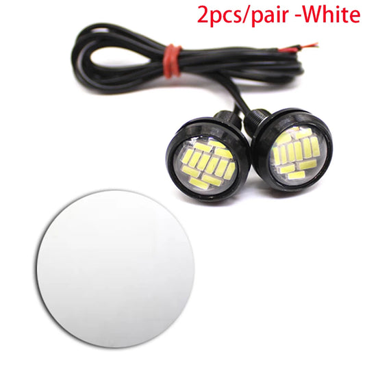 2PCS Eagle Eye LED 23mm 4014 12SMD Car Daytime Running Backup Turn Signal Lights Auto License Plate Lamps