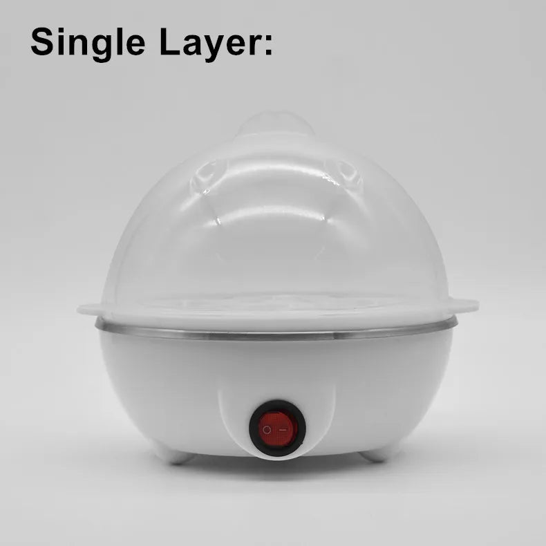 Multifunctional Electric Egg Boiler Single/Double Layer Egg Cooker 110V/220V Mini Steamer Poacher Kitchen Cooking Machine