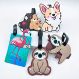 1PCS Cute Small Animal Luggage Label Airport Label Travel Essential Loss Prevention Hanging Label Unisex