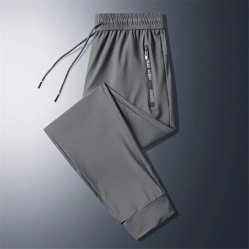 Verão legal calças dos homens 8xl mais szie sweatpants moda casual calças estiramento masculino tamanho grande 7xl 8xl calças de verão preto cinza