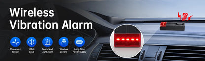 Extractme 108dB Anti-Theft Alarm Wireless Vibration Alarm with Remote Control Door and Window Alarm Car Alarm Security System