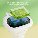 Microscopio digital portátil de bolsillo para niños, pantalla IPS de 2 pulgadas, 1000X, con 8 luces LED ajustables.