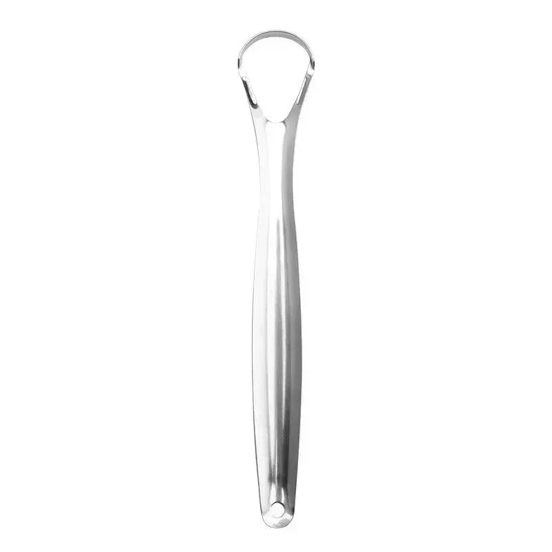 1/2/4 Pcs Reusable Stainless Steel Useful Tongue Scraper Cleaner Fresh Breath Cleaning Coated Tongue Oral Hygiene Care Tools