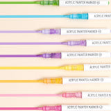9pcs/Box MIX Color Acrylic Markers Set Kids Gift Art Rock Painting Pens Graffiti For Stone Glass Book Shoes DIY Craft Supplies