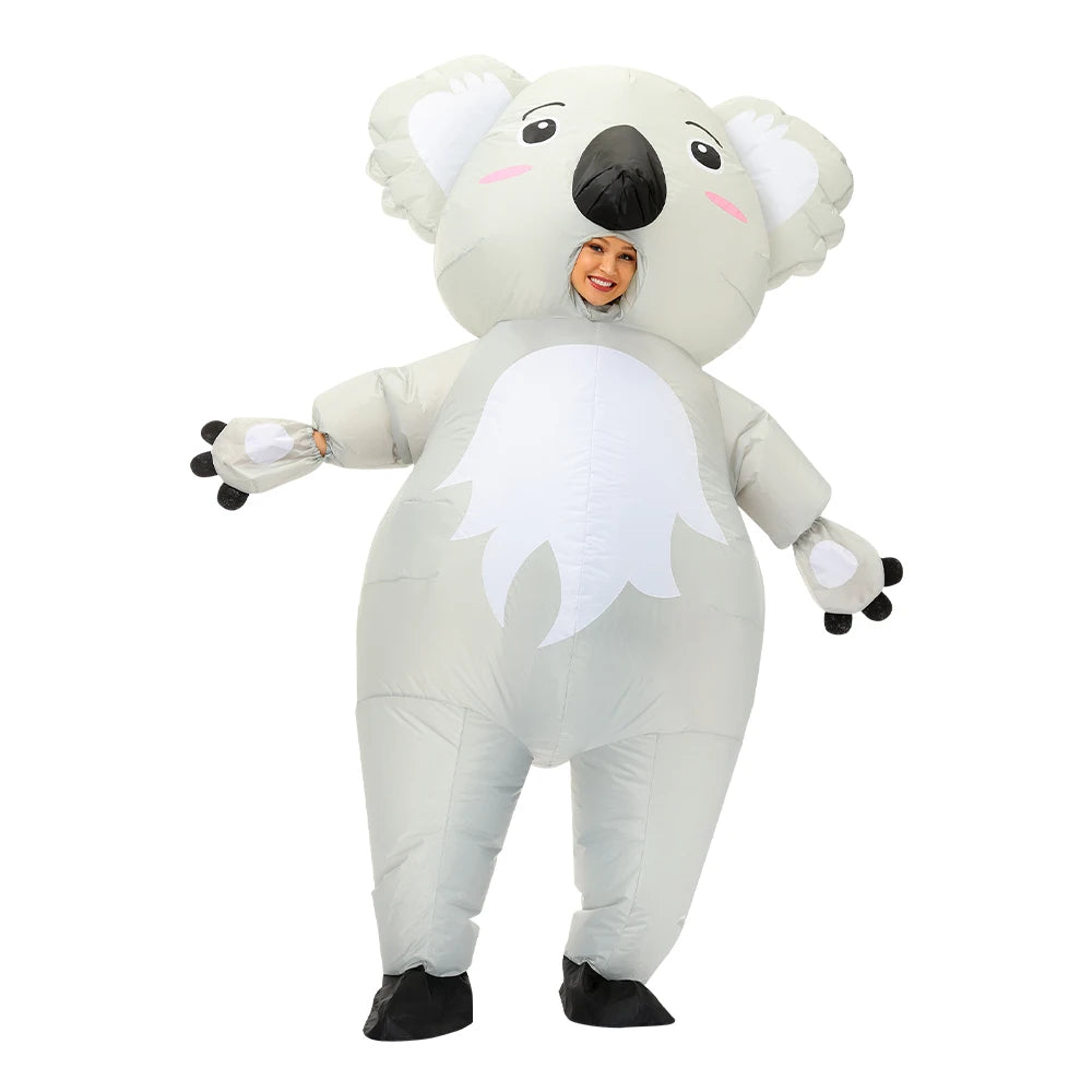 Adult Cute Animals Inflatable Costume Bunny Zebra Shark Bee Koala Cosplay Funny Suits For Halloween Purim Fancy Mascot Costumes