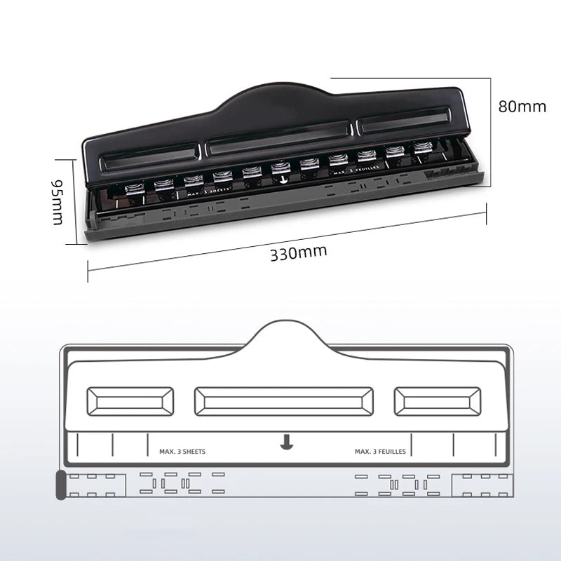 Fromthenon Mushroom Disc Hole Punch 2/4/11 Holes Puncher for A4 B5 A5 Discbound Letter Junior Notebook Planner Stationery