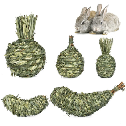 Small Animal Chew Toys For Ribbit Bunny Hamster Guinea Pigs Chinchillas Tooth Cleaning Molar Grinding Toys Samll Pet Supplies