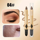 Eyeshadow Stick Pencil Waterproof Glitter Matte Eyeshadow 2 in 1 Pearly  Makeup High Pigmented Eyelid Under Crease Eyeshadow Pen