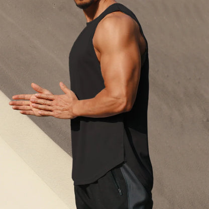 Camiseta deportiva sin mangas para hombre, transpirable, de secado rápido, para correr, entrenar, maratón y fitness. 