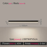 Modern Long Strip Ceiling Light Surface Mounted Minimalist Aisle Lamp Living Room Bedroom Kitchen Home Office LED Lighting