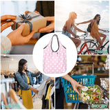 Custom Recycling Classic Black And White Polka Dot Shopping Bag Women Tote Bag Portable Grocery Shopper Bags
