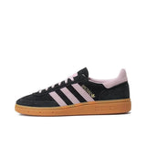 adidas Originals HANDBALL SPEZIAL Suede Round Toe Lace-Up Low-Top Sneakers Women's Pink/Black IF6561