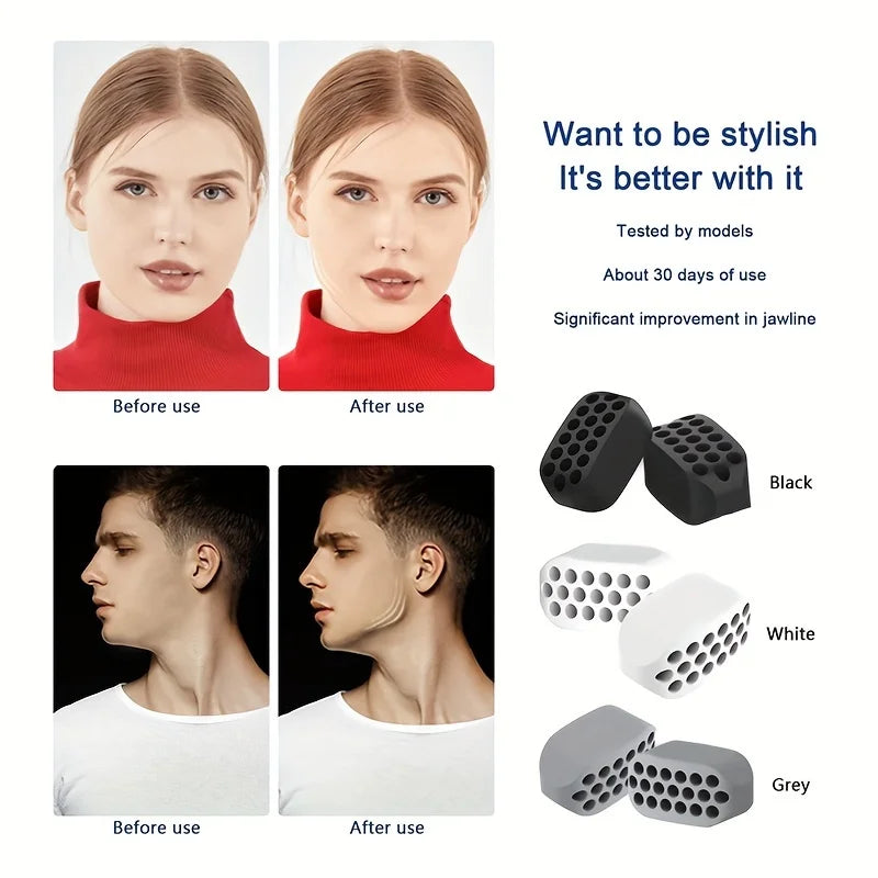 Masseter Ball Facial Muscle Trainer - Silicone jaw trainer for strengthening the masseter muscles and defining the jawline