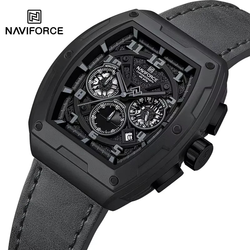 NAVIFORCE Luxury Brand Men's Sports Watch Quartz 24-Hour Chronograph Waterproof Male Wristwatches Date Display Clock Reloj Hombre
