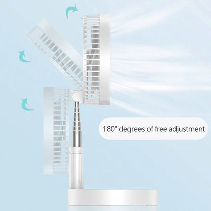 Portable Fan USB Rechargeable Folding Telescopic Floor Standing Fan Remote control Mini Fans Outdoor Camping Cooling fan home