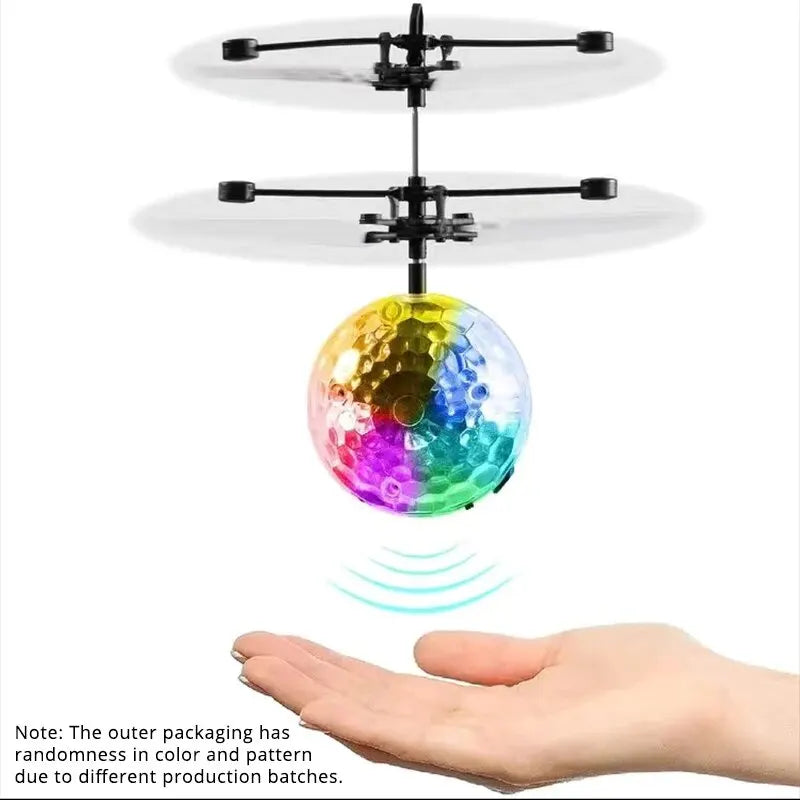 LED Light Suspension Crystal Ball Infrared Induction RC Gesture Control Colorful Glowing Toys Unique Gift for Kids