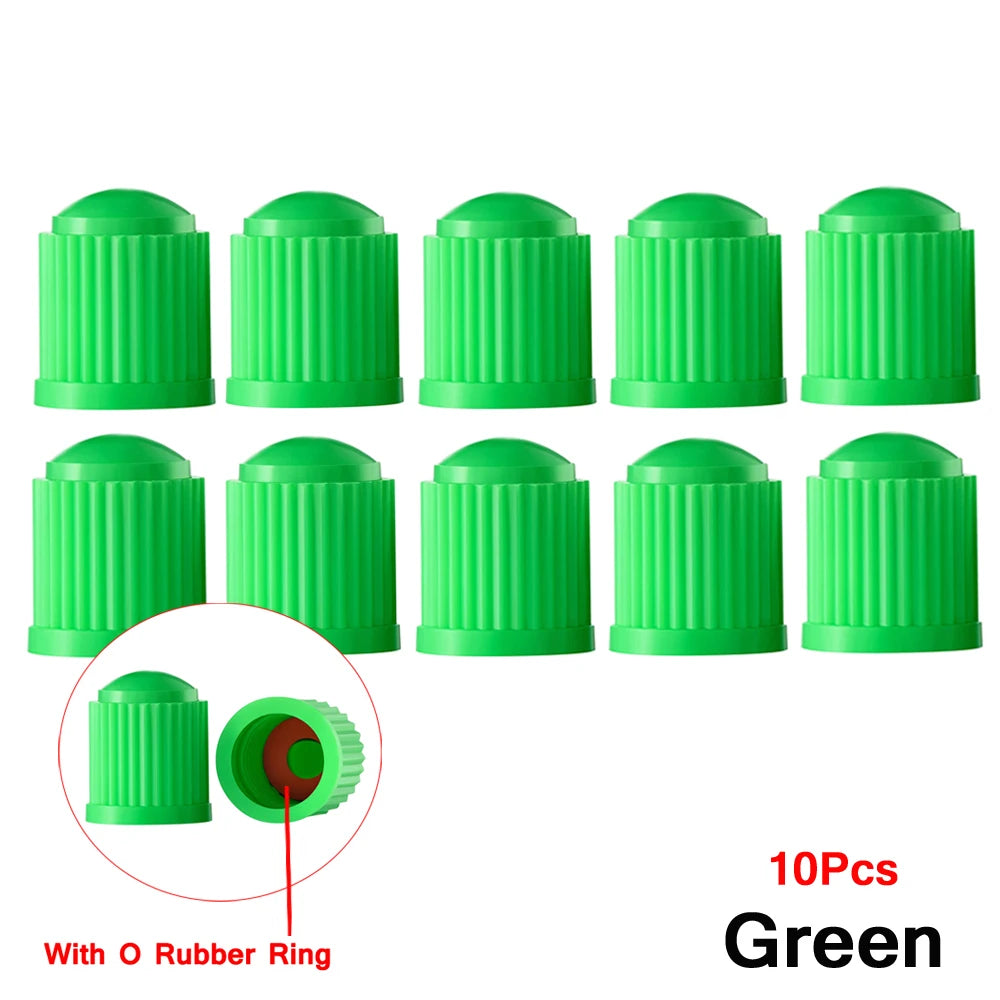 Tire Stem Valve Caps, with O Rubber Ring, Universal Stem Covers for Cars, SUVs, Bike and Bicycle, Trucks, Motorcycles