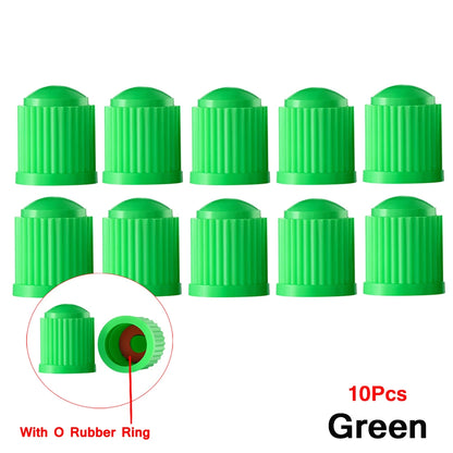Tire Stem Valve Caps, with O Rubber Ring, Universal Stem Covers for Cars, SUVs, Bike and Bicycle, Trucks, Motorcycles