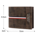 2023 New Short Men Wallets Slim Card Holder Male Purses Luxury PU Leather Coin Pocket High Quality Small Men's Wallet