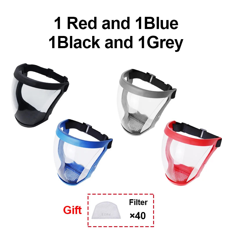 Work Protection Mask Transparent Facial Shield Transparent Facial Protector Face Protective Screen Kitchen Accessories Gadgets