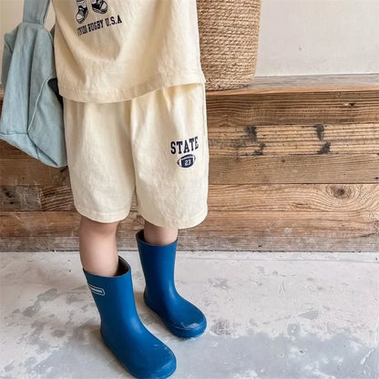 2pcs Summer Baby Clothes Set Children Boy Girl Cartoon Bear T-shirts and Shorts Suit Kid Casual Top Bottom Outfits Tracksuits