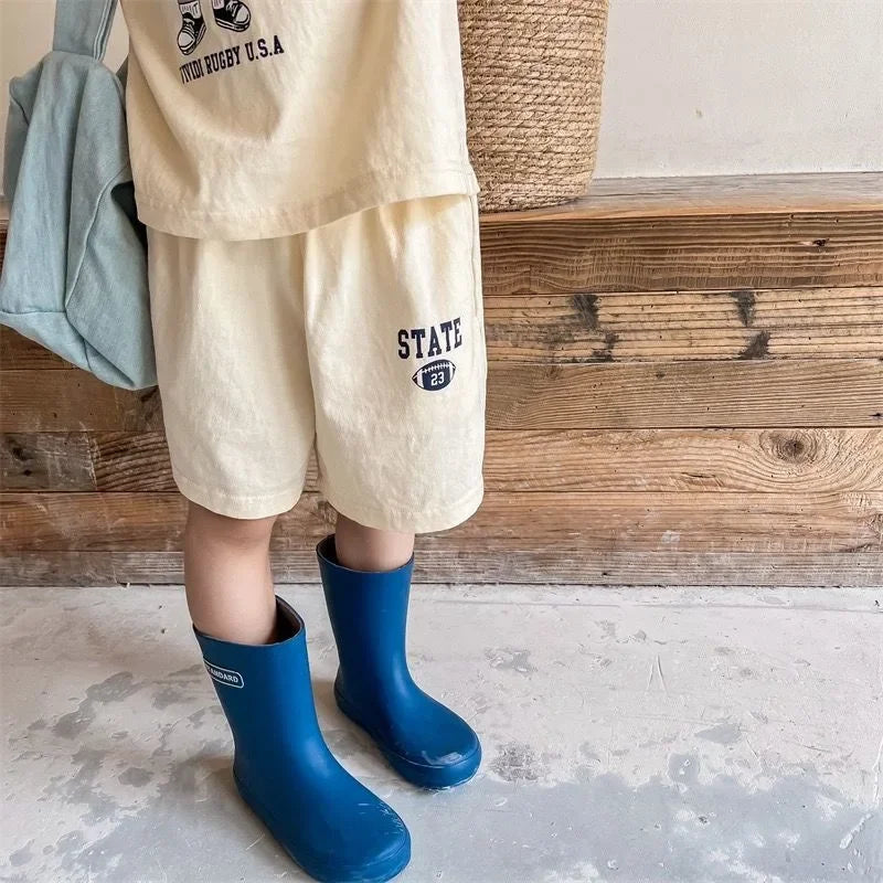 2pcs Summer Baby Clothes Set Children Boy Girl Cartoon Bear T-shirts and Shorts Suit Kid Casual Top Bottom Outfits Tracksuits