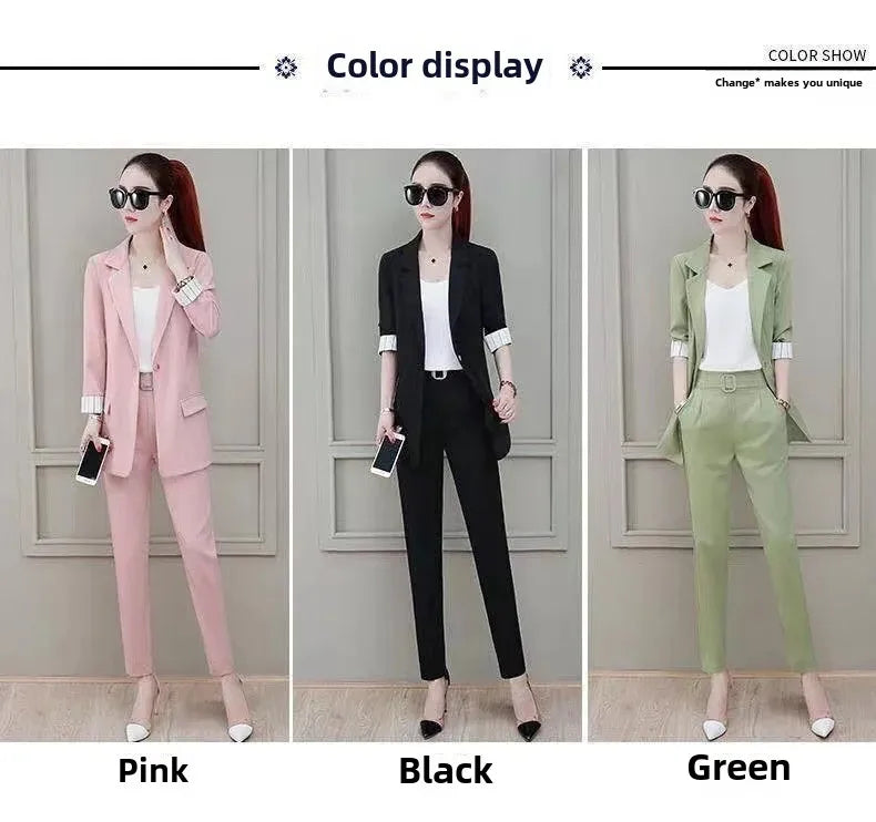 Spring Autumn Popular Women's Suit Set Three Pieces Fashionable Elegant Summer New Arrival Professional Clothing Outerwear