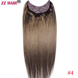 ZZHAIR 100% Brazilian Human Remy Hair Extensions 120g-200g 16"-26" U Piece Wig Clip-in Natural Straight