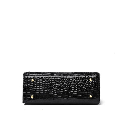 Alligator Patent Leather Shoulder Crossbody Hand Bags for Women Brand Luxury Handbags Women Bags Designer Hobos Two Layers Sac